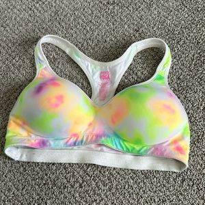 Padded tie-dye sports bra